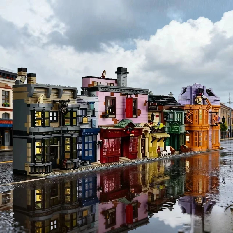 Novedad: 5544 Piezas de Juguetes de la Película y Videojuego Harry Potter, Tiendas del Mundo Mágico, Diagon Alley 75978, Bloques de Construcción, Modelo de Juguete, Regalos de Navidad y Cumpleaños