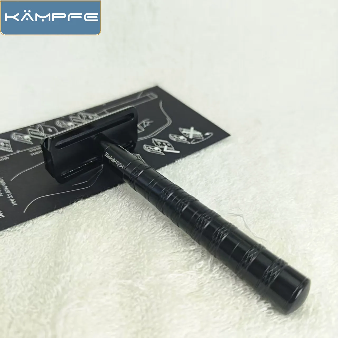 KAMPFE Aluminum Manual Razor Shaver Safety CNC Processed Hair Removal Tool with 5 Spare Blades for Men And Women