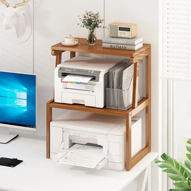 Office Desktop Shelving Home Organization Multi-Layer Multi-Functional Gadgets Double-Decker Computer Storage Rack