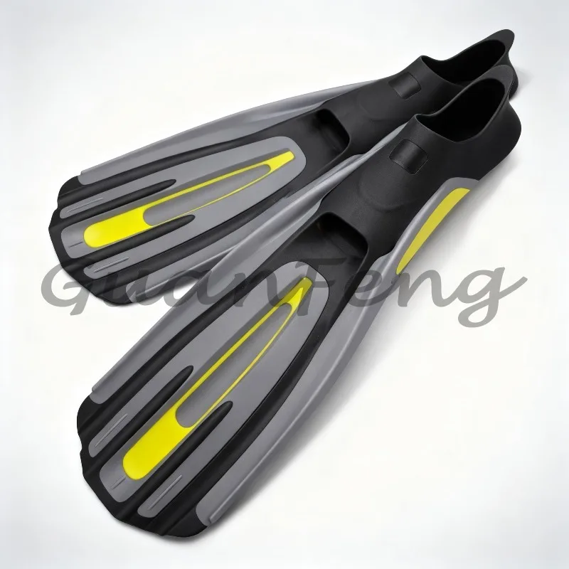 Heel-Style Silicone Diving Flippers, Multi Color Mid-Length & Long Fins for Swimming, Snorkeling & Free Diving