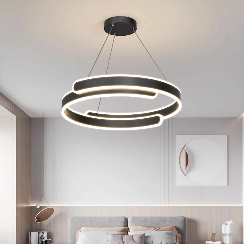 Imagem -05 - Luz de Teto Led Ring para Sala Lustres Modernos Luzes Pendentes Lâmpadas de Iluminação Interior