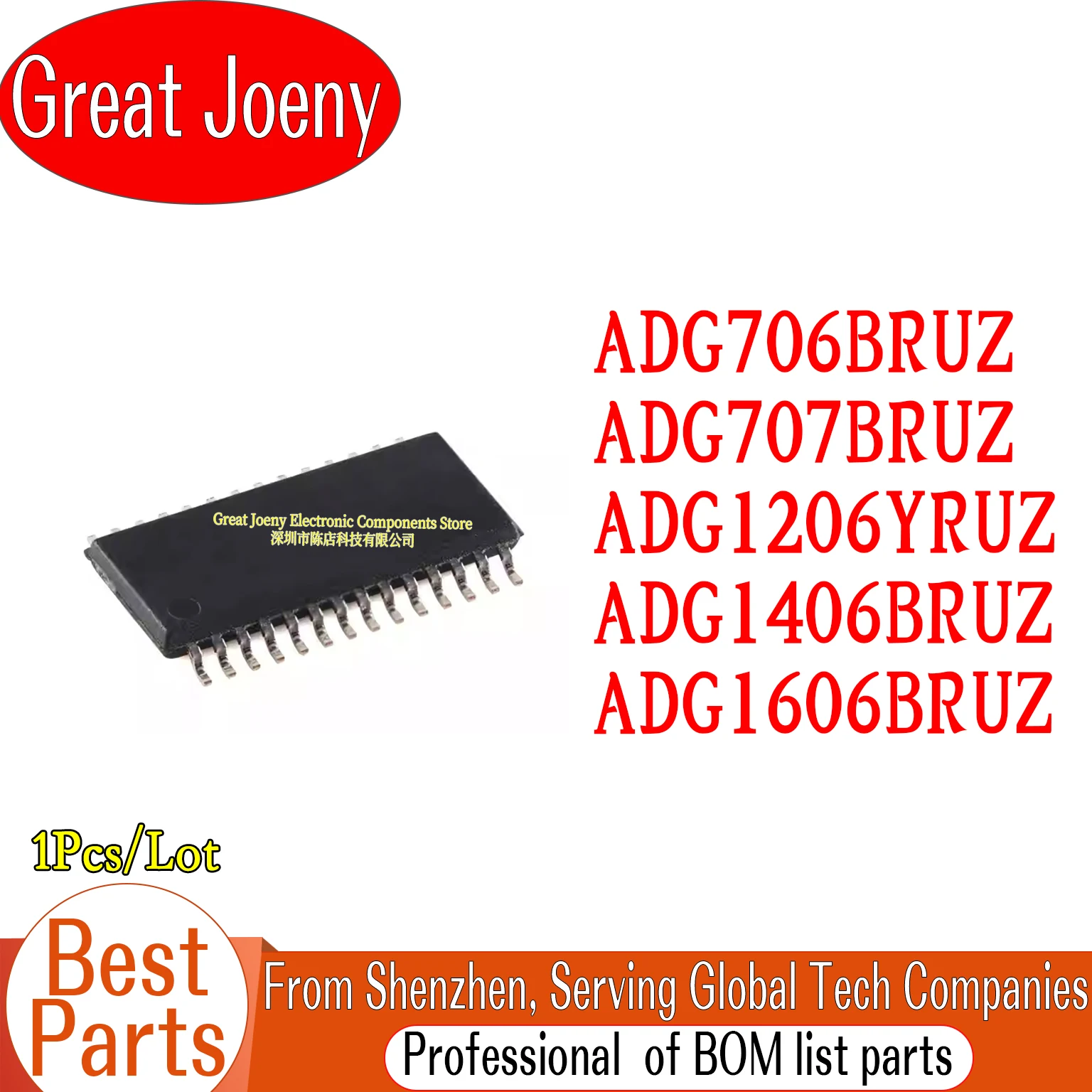 

ADG706BRUZ ADG707BRUZ ADG1206YRUZ ADG1406BRUZ ADG1606BRUZ ADG706 ADG707 ADG1206 ADG1406 ADG1606 IC Chipset TSSOP-28