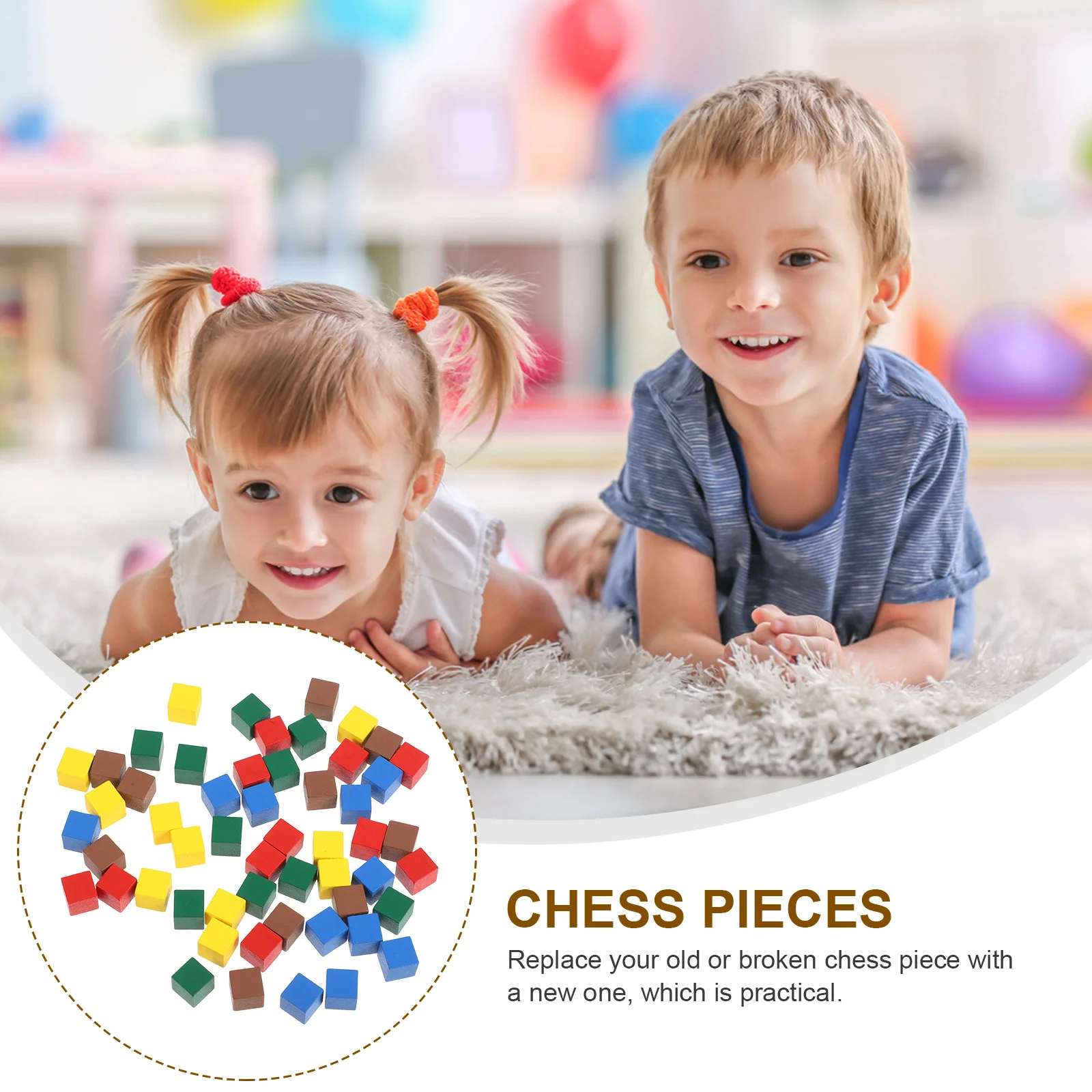 50 قطعة من رموز اللعبة البديلة الخشبية الطائرة قطع الشطرنج الصغيرة لألعاب الطاولة قطع الشطرنج الخشبية علامات #5