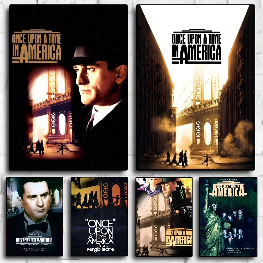 Póster de película Sticky Once Upon A Time In America, arte HD, pared adhesiva, impermeable, hogar, sala de estar, dormitorio, bar, decoración estética