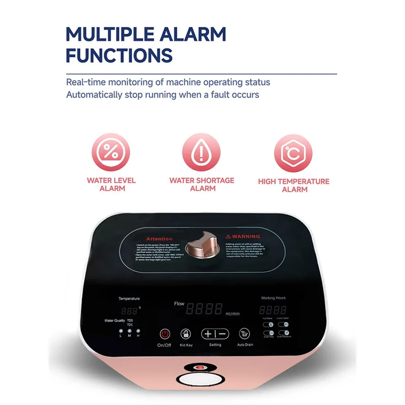 ذكي آلة امتصاص الهيدروجين 600 مللي H2 منقي مياه المؤين مُكثّف أوكسجين مولد مياه الهيدروجين الاستنشاق