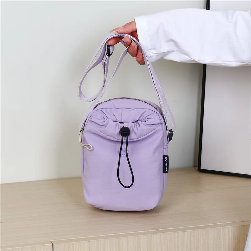 Women Running Water Bottle Crossbody Bag, Nylon Mini Versatile  Portable Leisure Travel Phone Bag