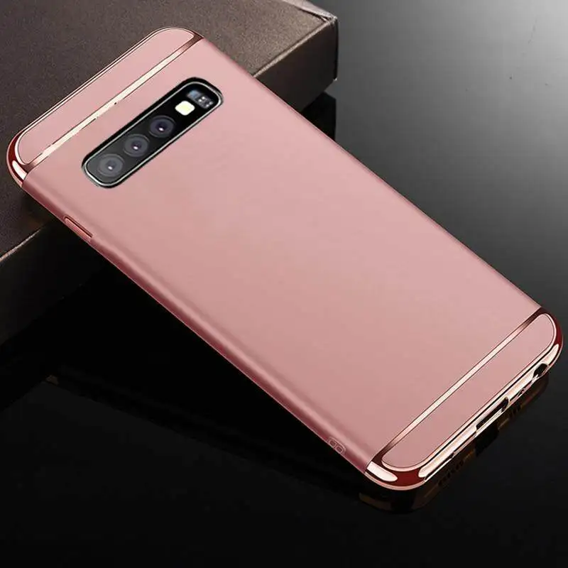 حافظة لهاتف سامسونج جالاكسي S21 S20 S10 Plus Ultra S10e، حافظة فاخرة 3 في 1، غطاء صلب فائق النحافة، غلاف قابل للإزالة