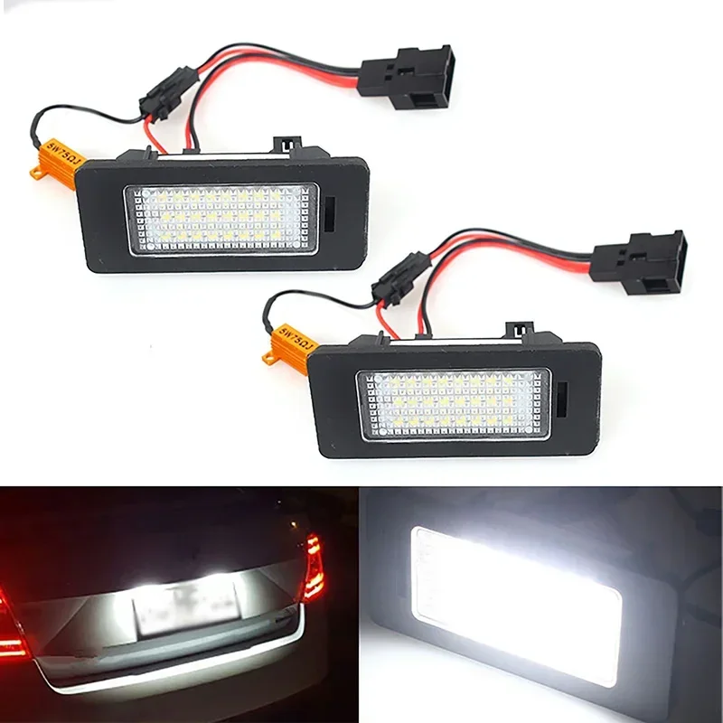Para oświetlenia tablicy rejestracyjnej LED Automatyczna lampka sygnalizacyjna LED Pasuje do SKODA Octavia 3 / Superb B6 / Rapid / Yeti / Fabia — zdjęcie 5