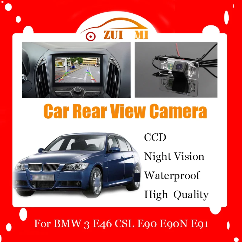 

Car Reverse Rear View Camera For BMW 3 E46 CSL E90 E90N E91 CCD Full HD Night Vision Backup Parking Camera Shockproof