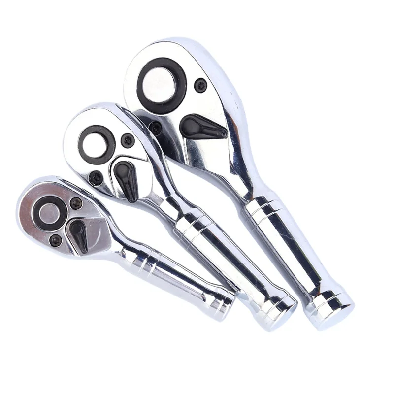 

72-Tooth Short Handle Ratchet Socket Wrench Head Automotive Tool Bi-directional Socket Head For Large Medium Small Sizes