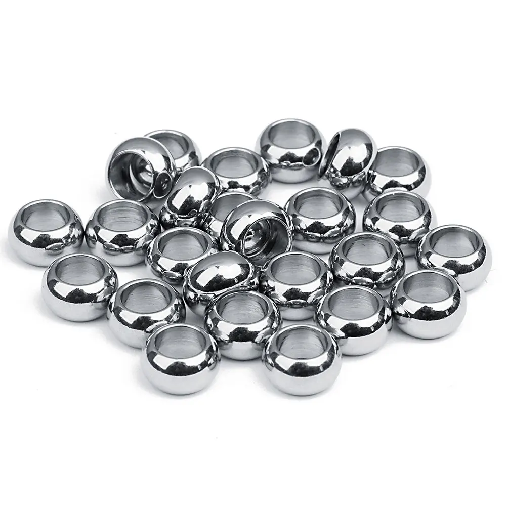 

20 Pcs Stainless Steel Beads Number Jewelry Making Spacer DIY Craft Creative Accessories