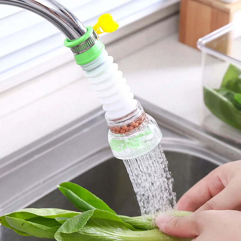 Adjustable 360 Flexible Kitchen Splash-Proof Water Outlet Shower Head Water Filter Sprink Faucet Tap Extender Faucet Save Water