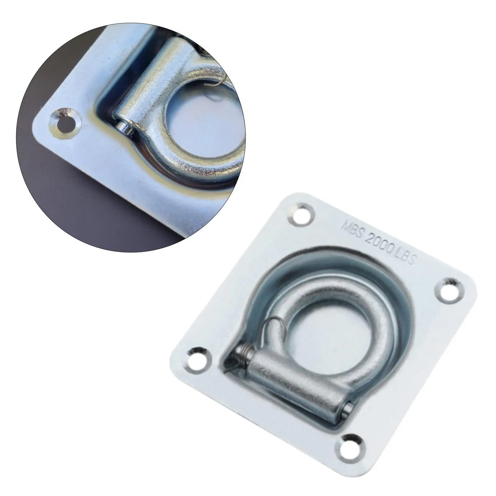 

D Ring Tie Down Truck Fixing Loop Accessories Replaceable Cargo Towing Hook Sturdy Reusable Tie Down Hook Cargo Lashing Loop