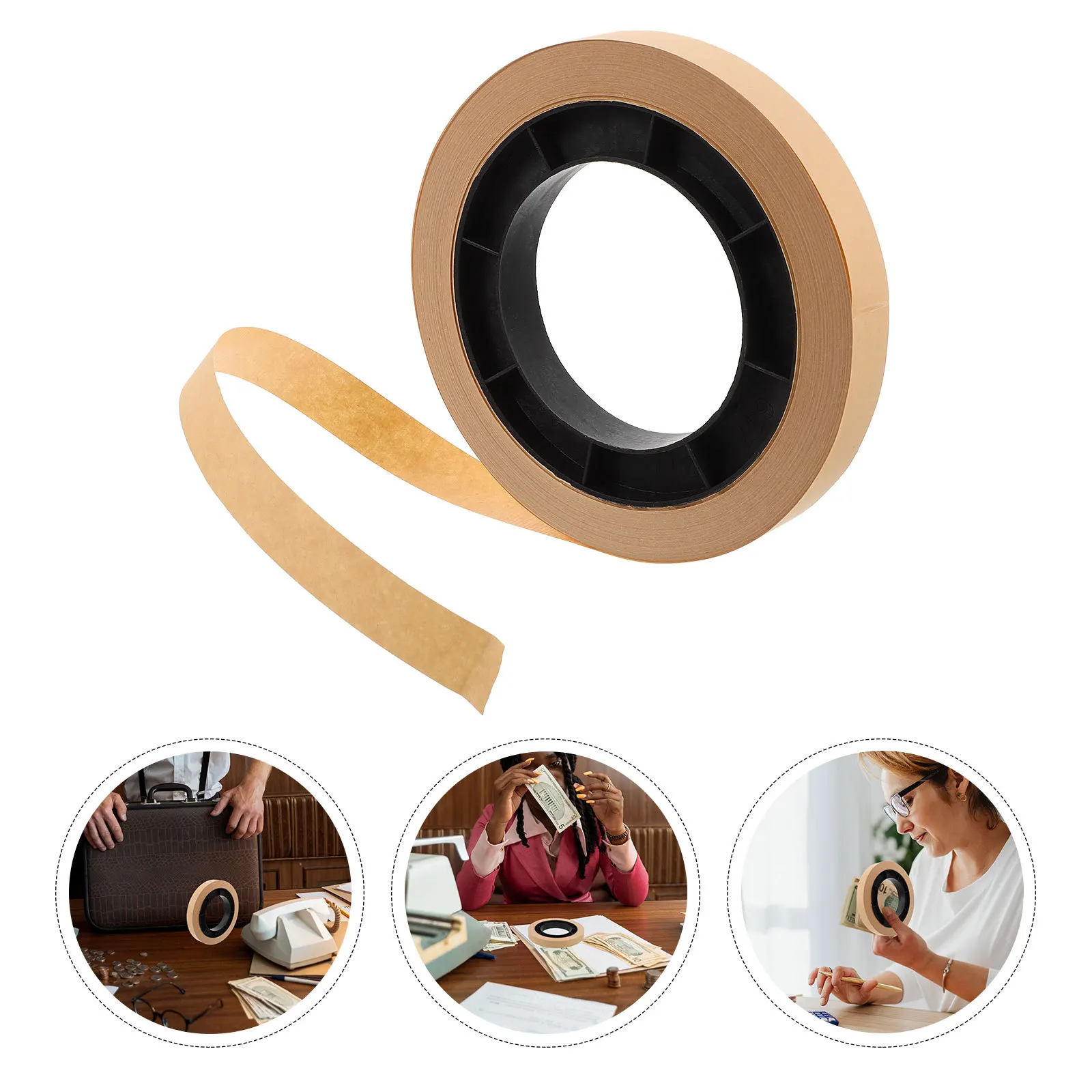 1 لفة من أربطة ورق النقود لأشرطة العملات النقدية وأغطية الفواتير حل ربط فعال للاستخدام الاحترافي للأوراق النقدية