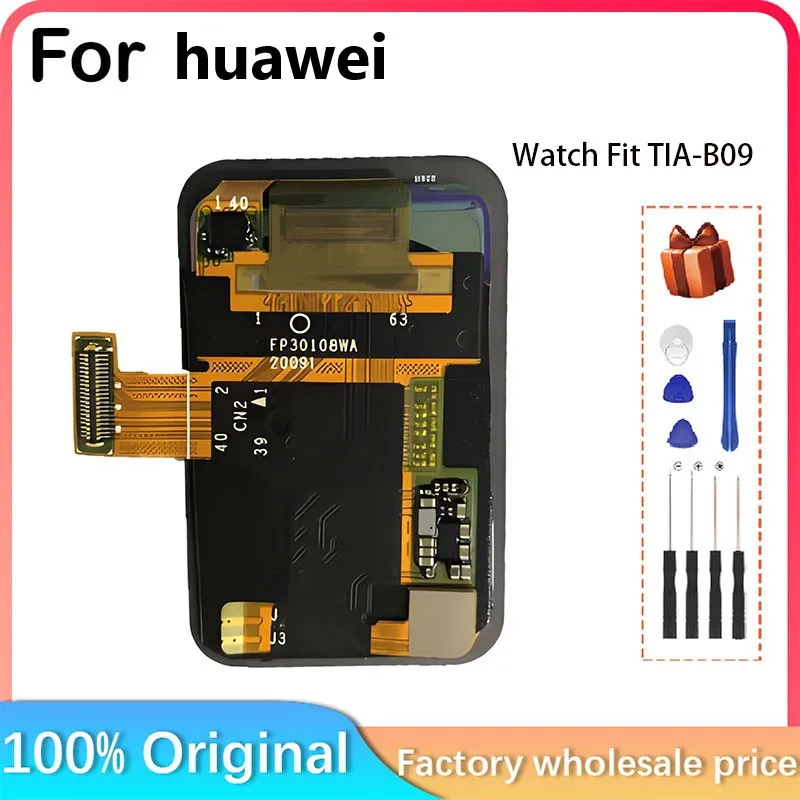 For Huawei Watch Fit TIA-B09 TIA-B19 smart bracelet LCD display + touch panel digitizer for Fit TIA-B09 TIA-B19 AMOLED display