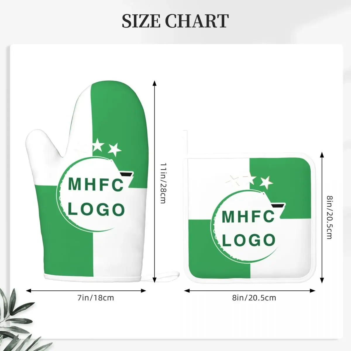 Israel Maccabi Haifa F.c Mhfc Kampioen Siliconen Oven Handschoenen Warmte Isolatie Anti-Scald Handschoenen Hoge Temperatuur Anti-Verbranding Mat