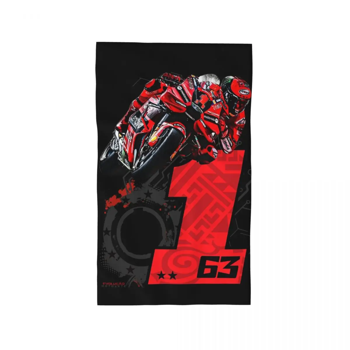 Custom Francesco Bagnaia Number 1 Moto GP Soft Face Towel Quick Dry Pool Bath Cotton Towels Breathable