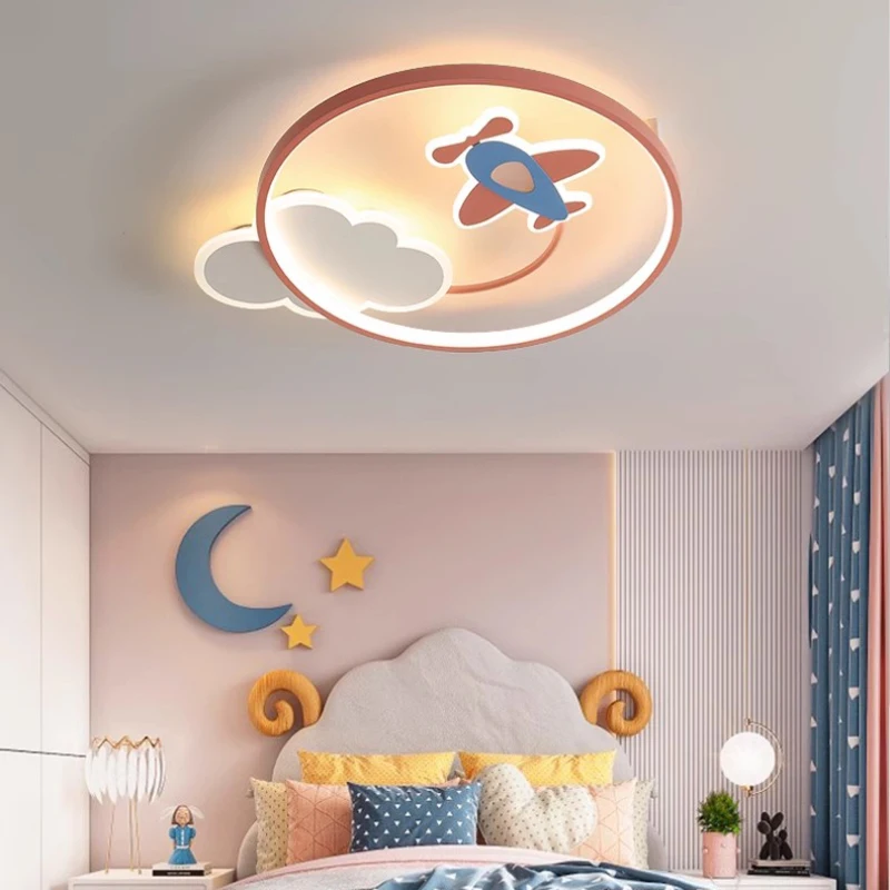 

Children's Ceiling Light Modern LED eye protection Astronaut Airplane Cloud Lamp Minimalist Warm Boy Girl Bedroom Indoor Light