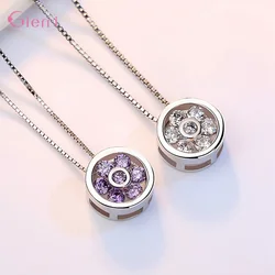 Trendy Fashion Jewelry 925 Sterling Silver Pendant Necklaces Link Chain CZ Crystal Lovers' Best Gift For Party Anniversary