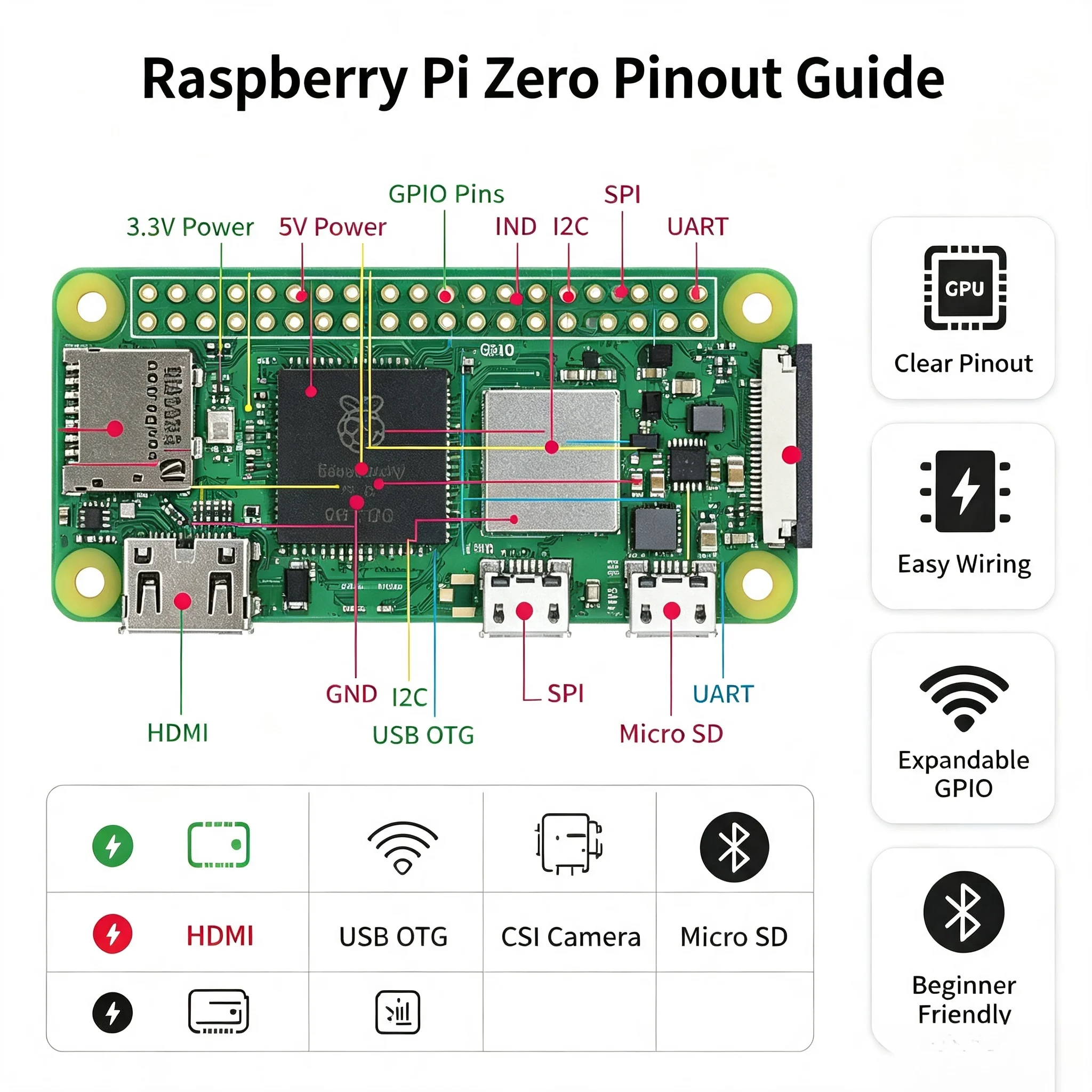 Raspberry Pi Zero /Zero W/Zero - Pi Zero W Board บทวิจารณ์และราคา