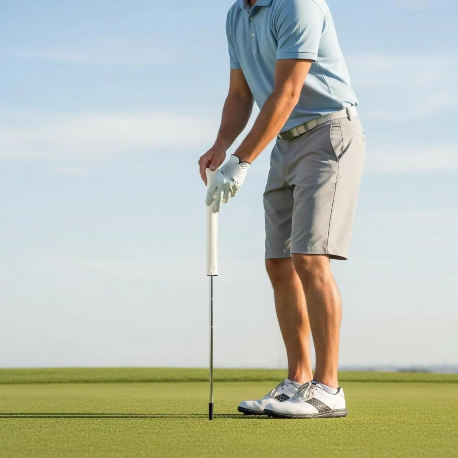 Golf Alignment Rod Cover Sleeve PU Leather Protector for Training Stick Practice Aid Golf Accessory