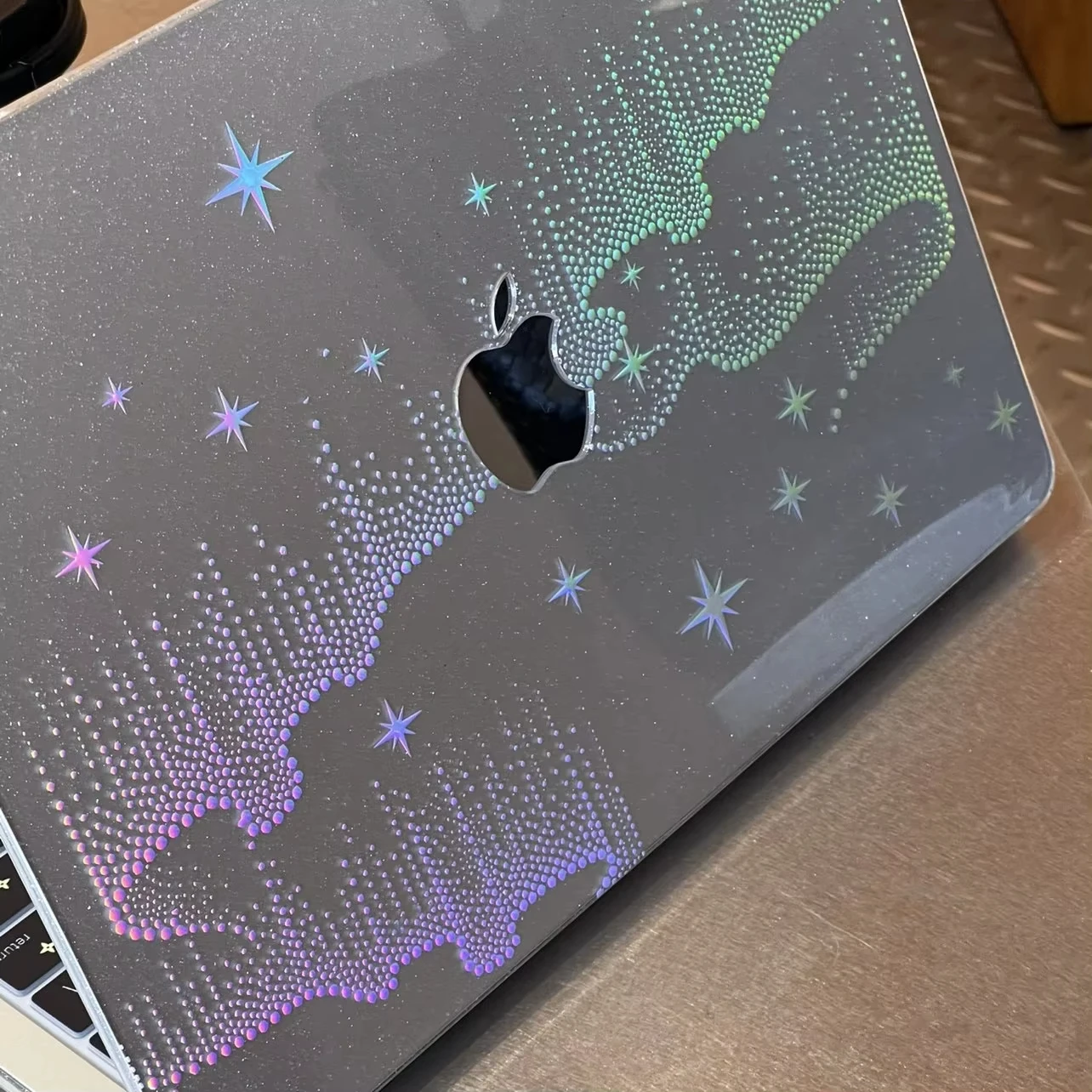 Aurora Laser Shining Laptop Case For Macbook Air 13.6 M4 M3 M2 A2681 A3113 A3240 Air13.3 A1932 A2179 A2337 Neo A3404 Air15 16