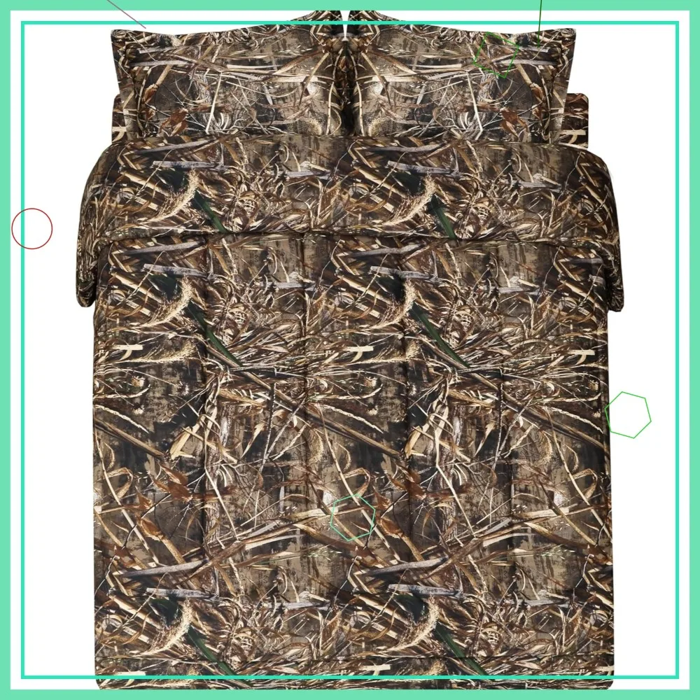 

Realtree Max-5 Camo Queen 3 Piece Comforter Set – Lightweight, Breathable Microfiber for All-Season Use