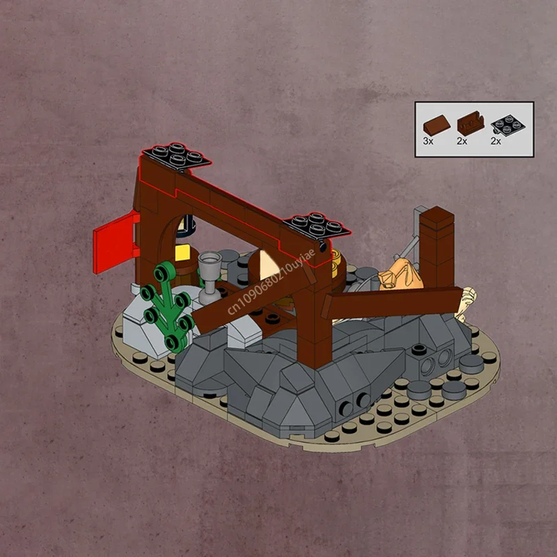 ตัวต่อโมเดลหมู่บ้านยุคกลาง 243 ชิ้น รุ่น Moc Wolfpack Thieves ใช้ร่วมกับ 10332 ได้ ของเล่นตัวต่อสำหรับเด็กและผู้ใหญ่