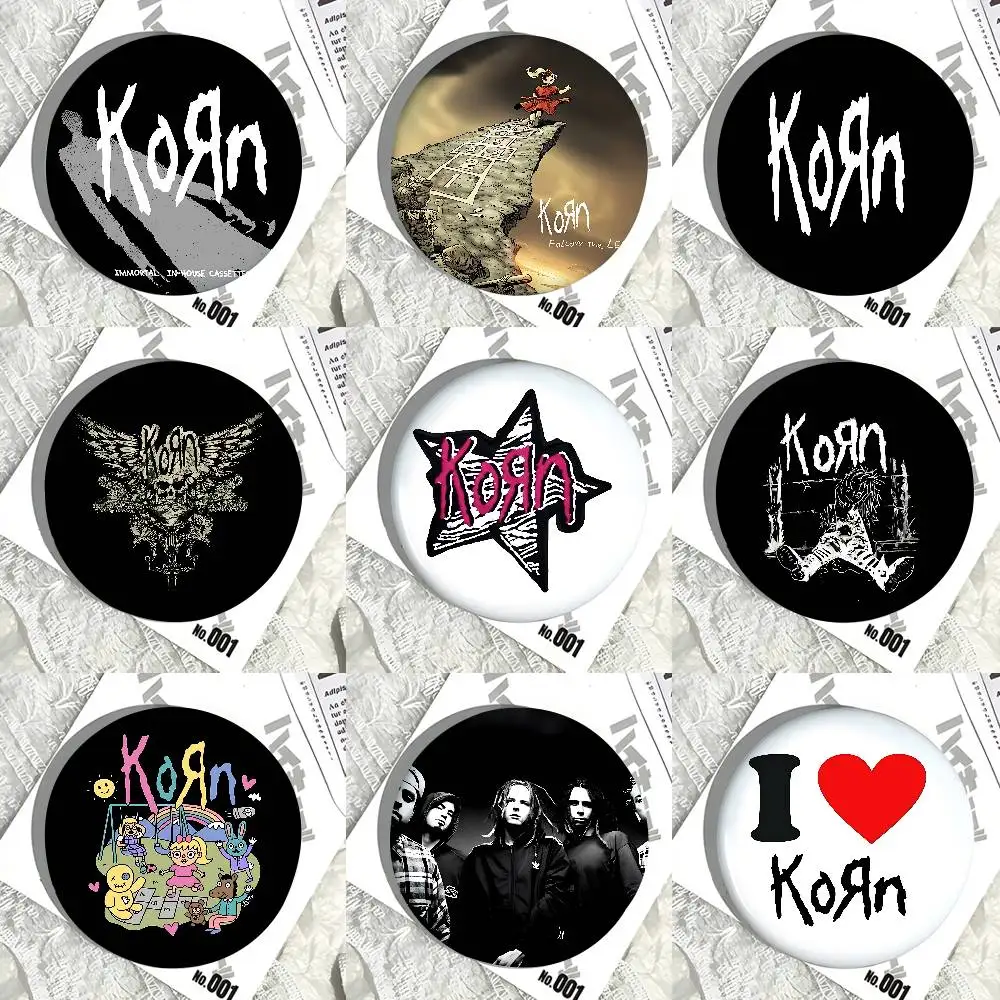 Insignias de banda r-rock Korn, broche de botón suave de hojalata, insignia de Metal, accesorios de joyería personalizados, sombrero, bolso, solapa
