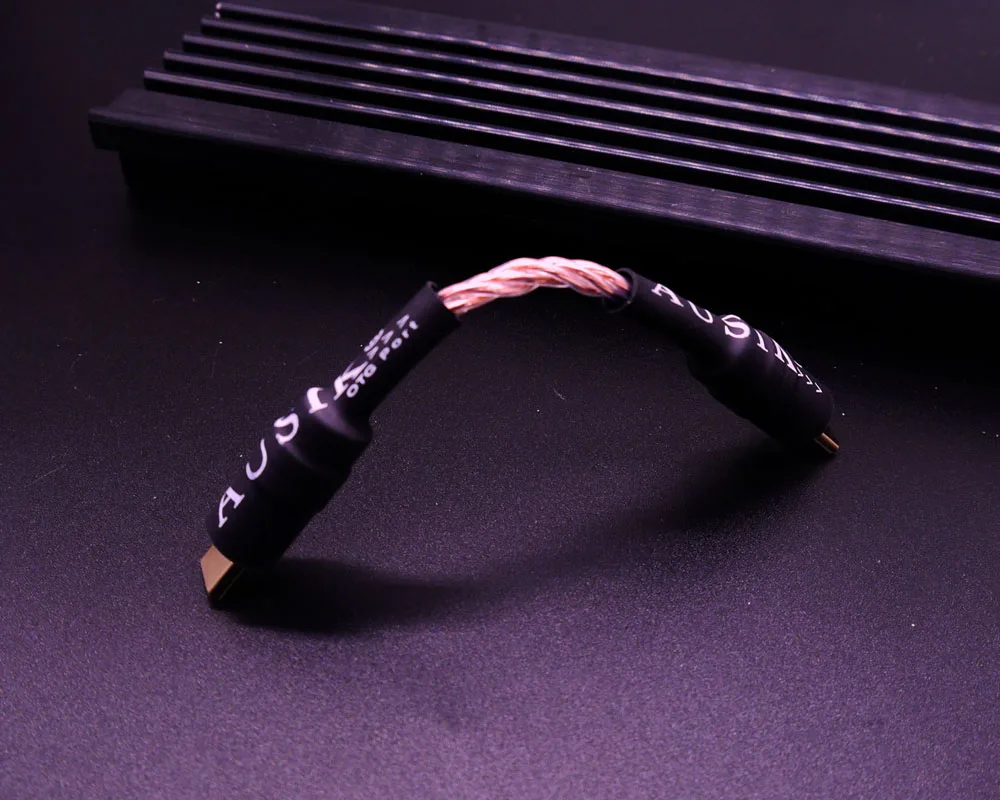 HiFi 6N OCC Type C To C OTG Audio Cable / Type C OTG USB  Cable for Phone Amplifier DAC AS100