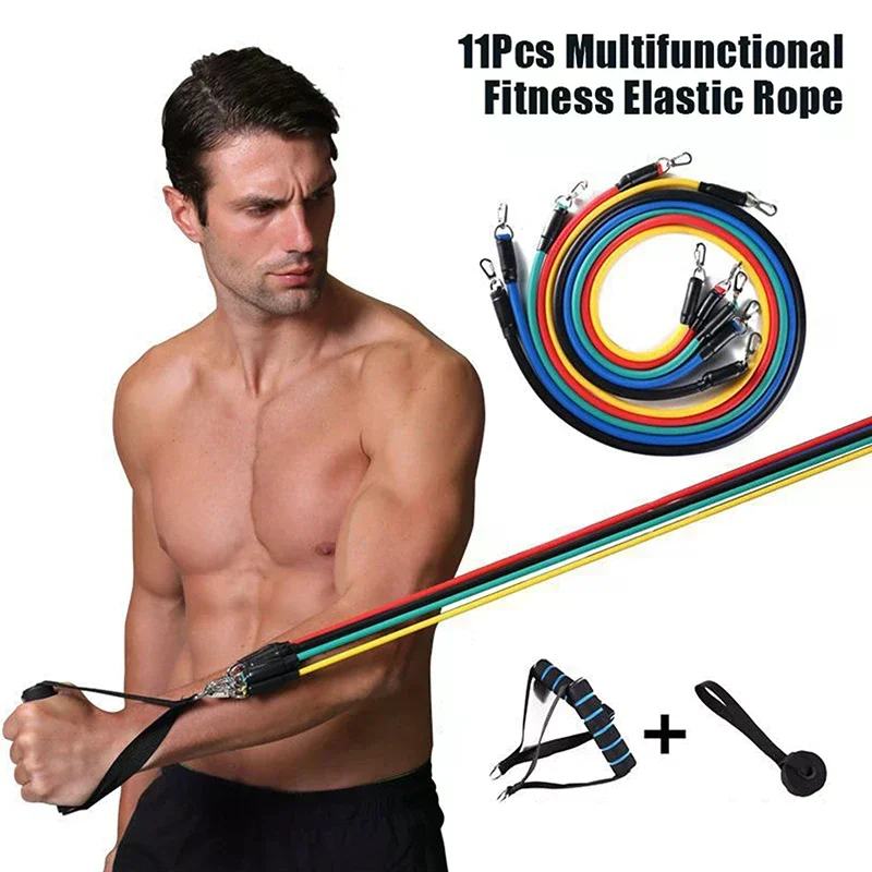 11 Piece Set Of Muscle Training Straps, Multifunctional Fitn
