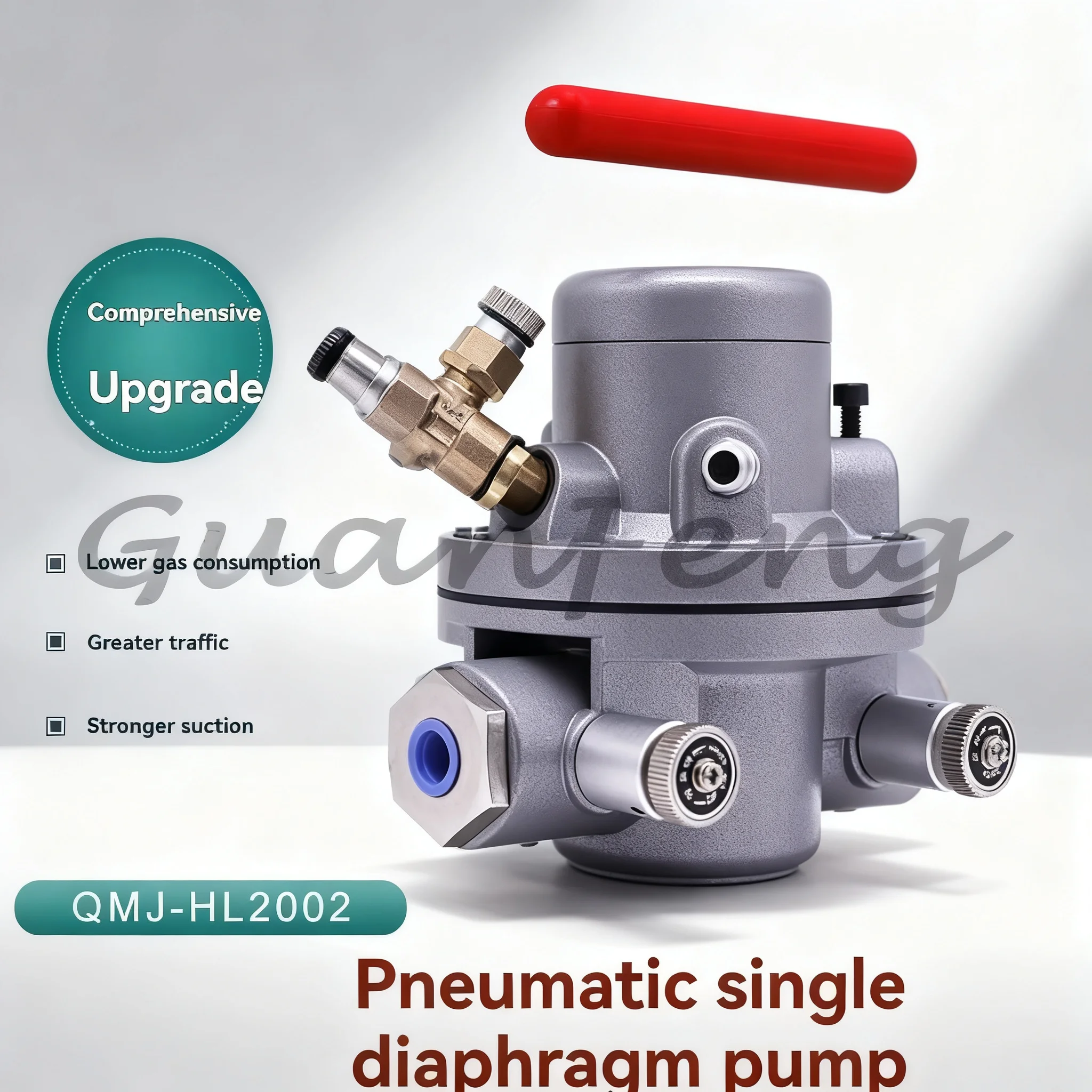 For QMJ-HL2002 Pneumatic Single acting Ink Diaphragm Pump, Used as Ink Transfer Pump for Packaging Printing Machines