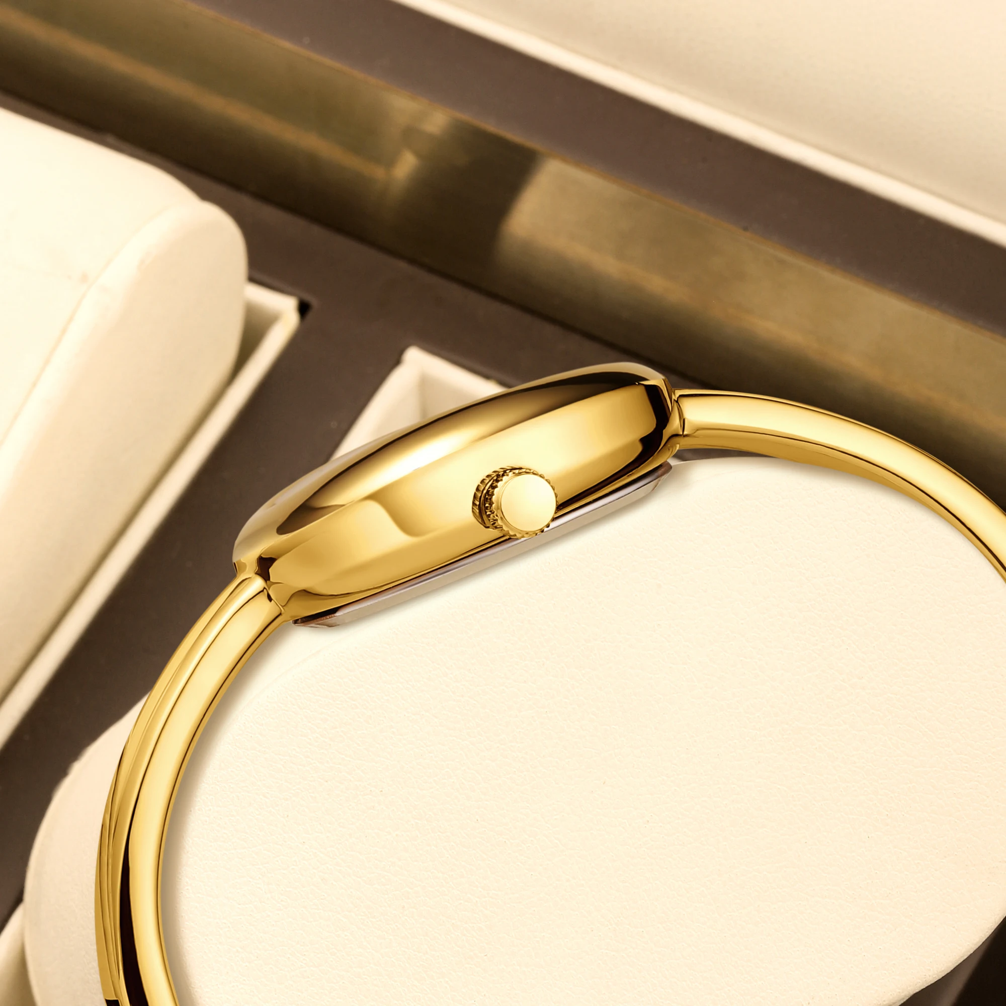 Jam Tangan Kuarsa Wanita Tahan Air YaLaLuSi: Jam Tangan Gelang Dial Oval Minimalis dan Elegan – Hadiah Sempurna Reloj Mujer
