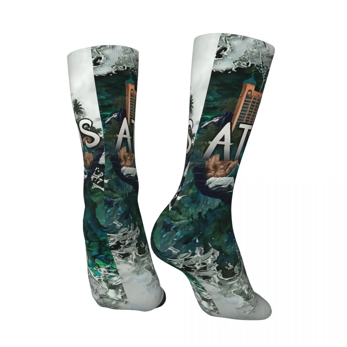 Retro Rising Majestically Men's compression Socks Unisex A-Atlantiss Harajuku Seamless Printed Novelty Crew Sock