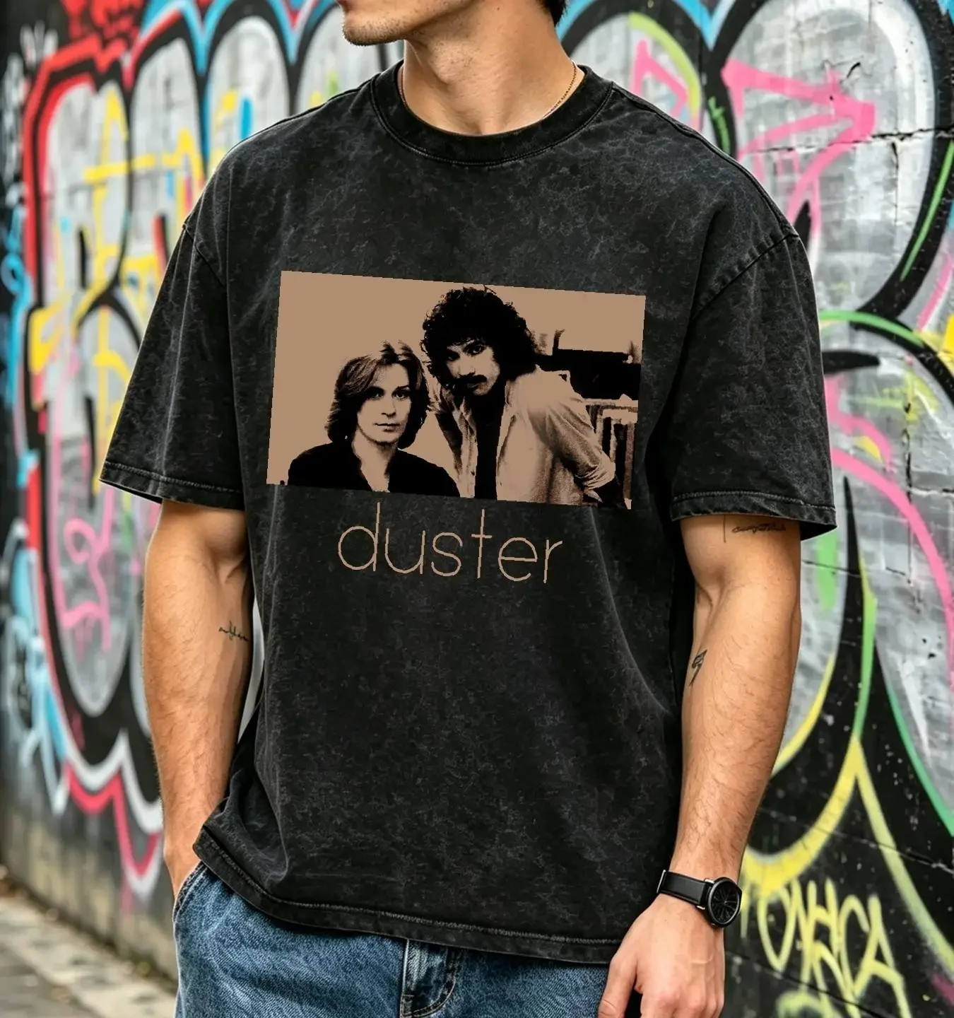 washed T Shirt Duster band short sleeve 90s Reprint NH5960 vintage Washed streetwear homme fashion Breathable Unisex Stretched