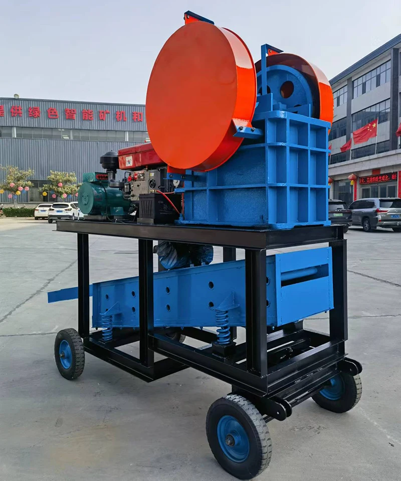 High Quality Small Model Marble Rock Aggregate 10tph Stone Jaw Crusher with Vibrating Screen