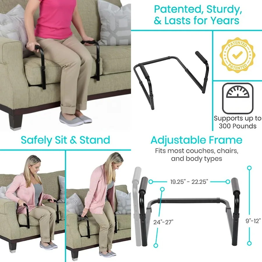 

Stand Assist - Mobility Standing Aid Rail for Couch, Chair - Assistance Handle for Patients, Elderly, Seniors and Disabled - Sa