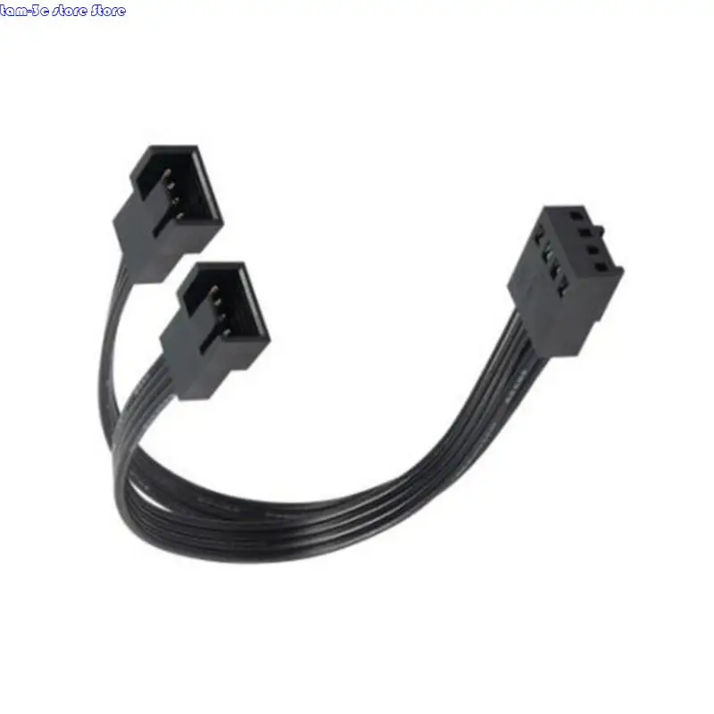 D0UA 4PIN PWM 팬 확장 케이블 1 ~ 2 가지 방법 스플리터 블랙 슬리브 13cm 케이블