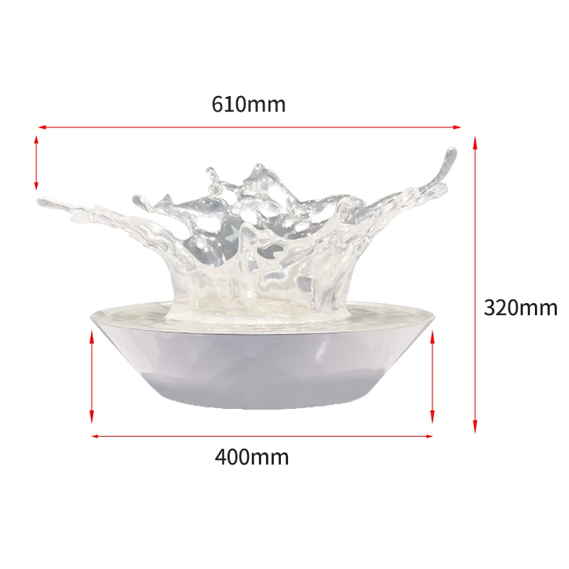 

Modern Simple Transparent Resin Water Flower Sculpture Soft Decoration Abstract Creative Living Room Floor Water Drop Hanging