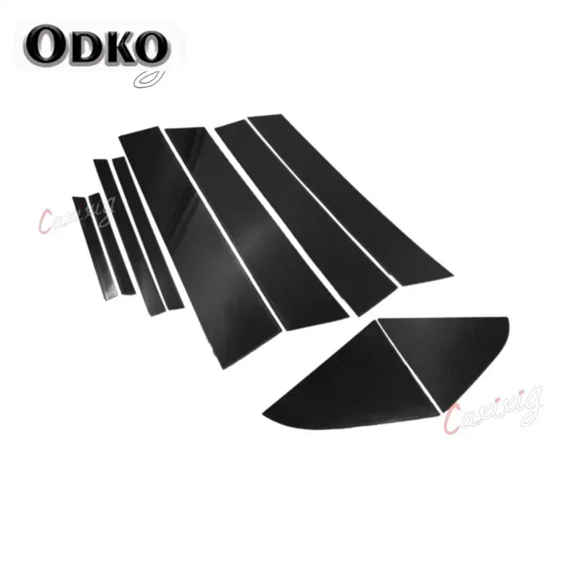 10Pcs Carbon Fiber Polished Pillar Posts Cover For Chevrolet Cruze 2009-2015 Window Trim Cover BC Column Stickers Accessories