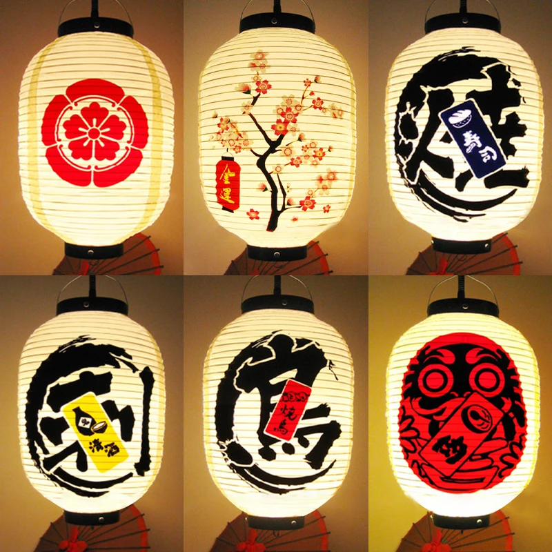 Japanese Traditional Hanging Lantern Daruma Japan Izakaya PVC Waterproof Lantern Bistro Sushi Restaurant Ramen Advertising decor