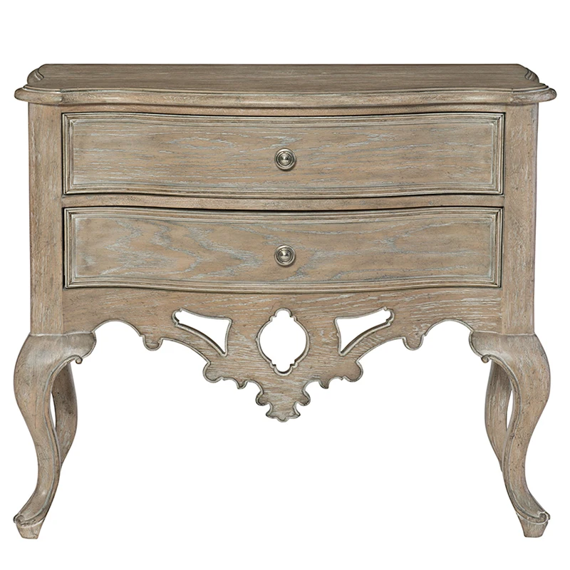 

American retro old special-shaped bedside table oak bedside storage locker custom furniture