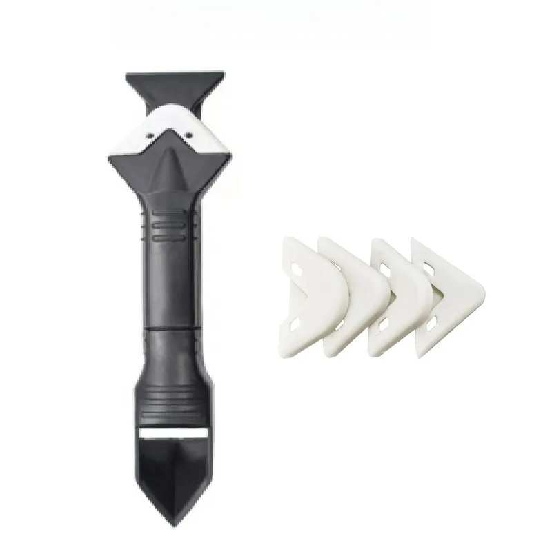 5-in-1 Sealant Finishing Tool Caulk Remover Glass Glue Angle Scraper for Bathroom, Kitchen, Floor Silicone Caulking Tool