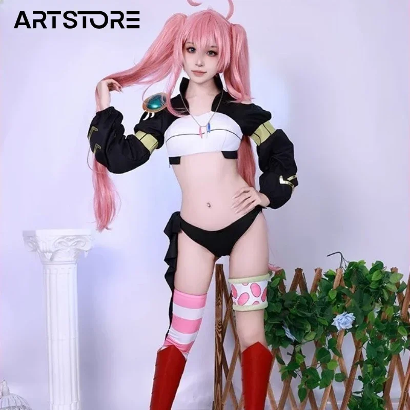 

FC6Milim Nava Cosplay That Time I Got Reincarnated As A Slime Cosplay Costume Party Clothing Role Play Comic Con Wigs Anime@FC8！