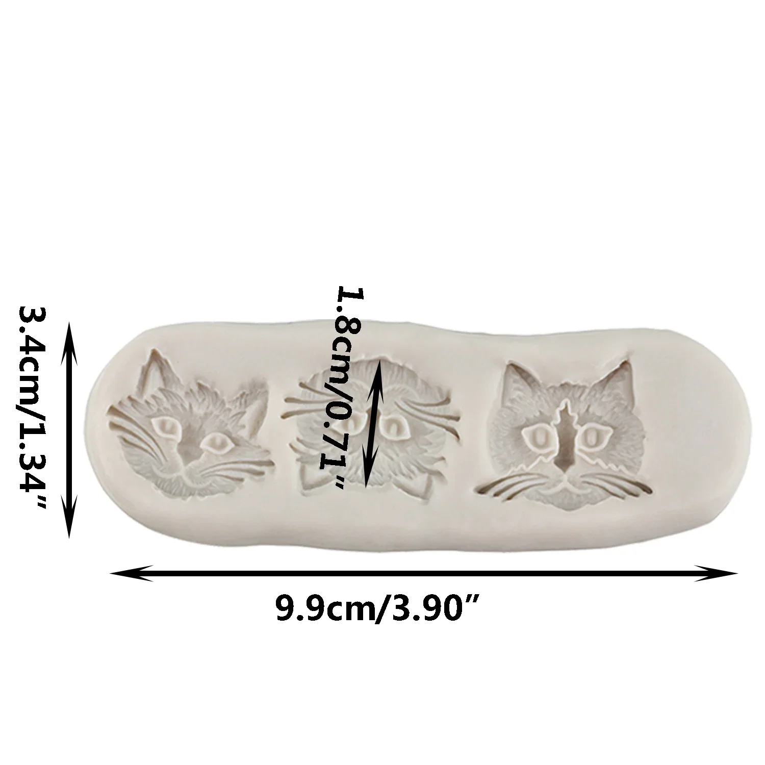 Cute Cat Head Silicone Mold DIY Animal Cupcake Topper Fondant Molds Cake Decorating Tools Candy Clay Chocolate Gumpaste Moulds