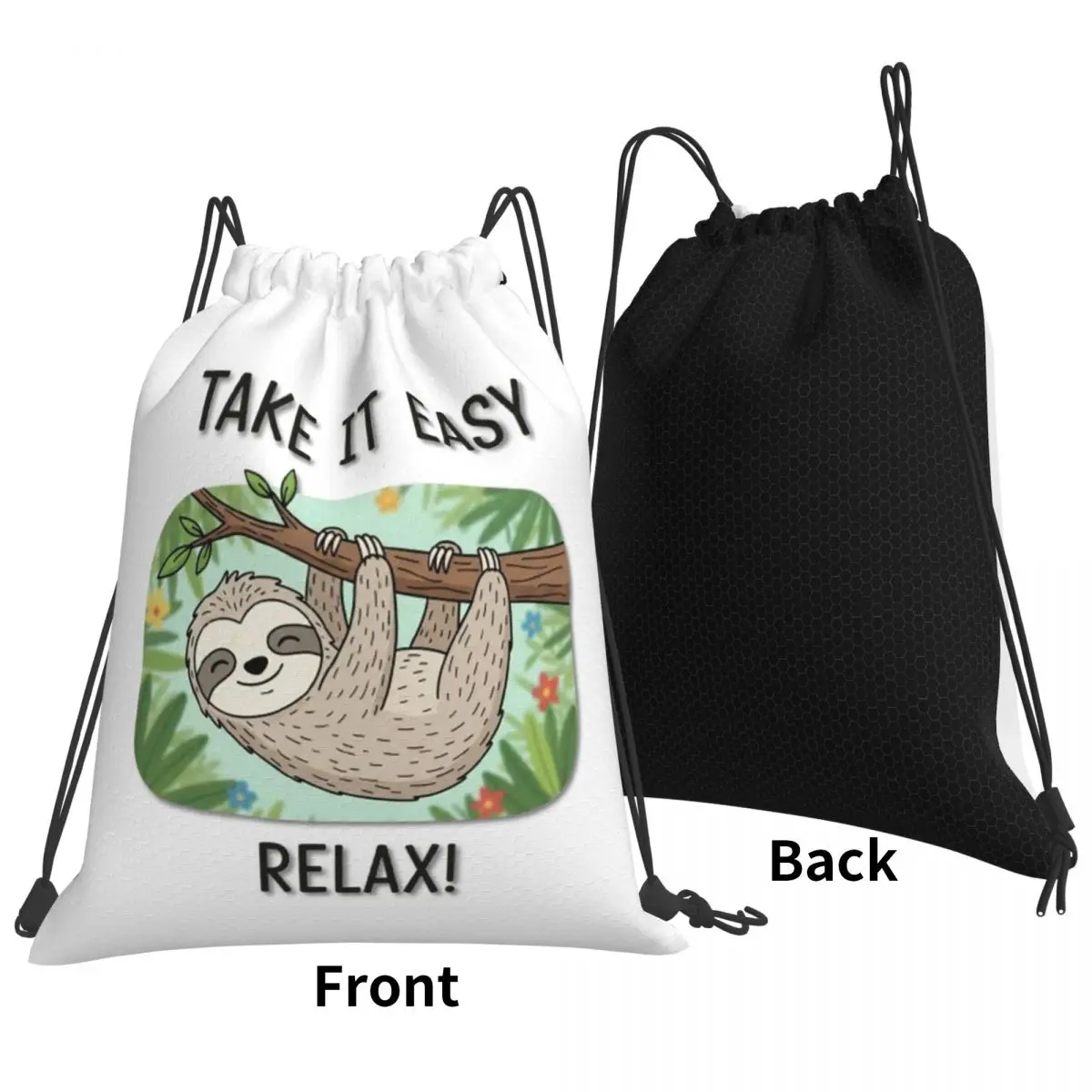 Relax Backpacks Fashion Drawstring Bags Sundries Bag Book Bags for Travel School