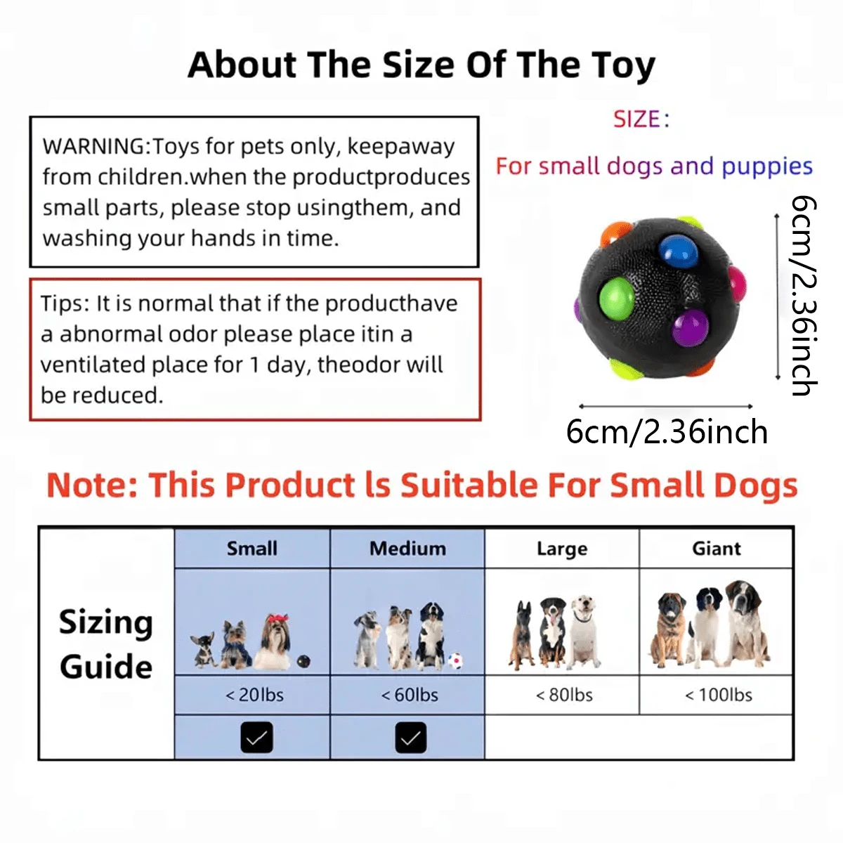 1 Randomly Colored Glowing Elastic Ball Toy for Dogs - Interactive and Chewable Glitter Toy for Chasing and Playing