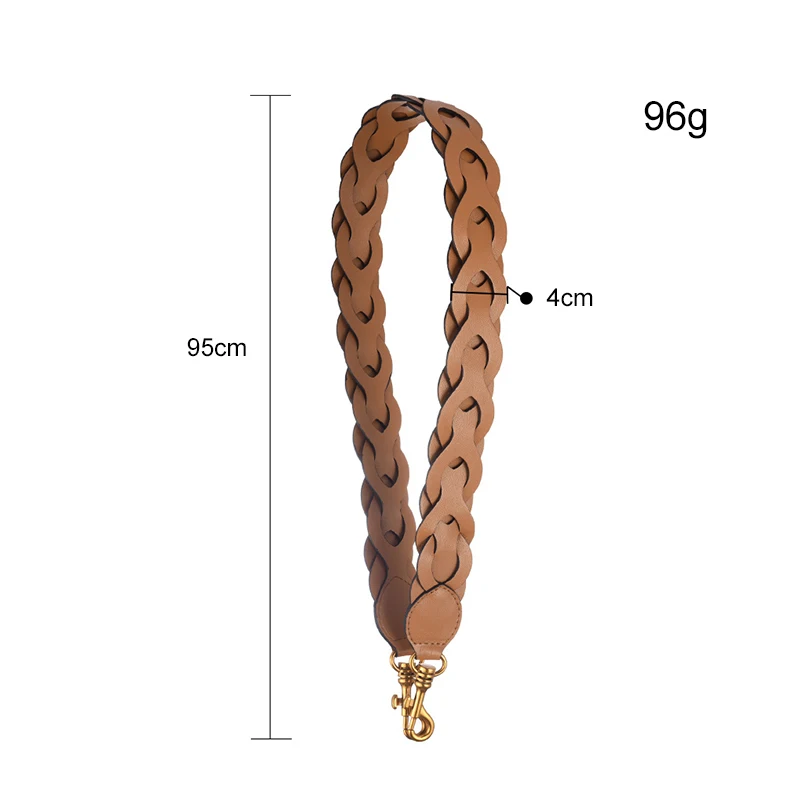 95cm 4cm Wide Leather Bag Strap Small Bag Accessory Shoulder Strap Replacement Weave Handbag Handles Braided Handle Bag Belts