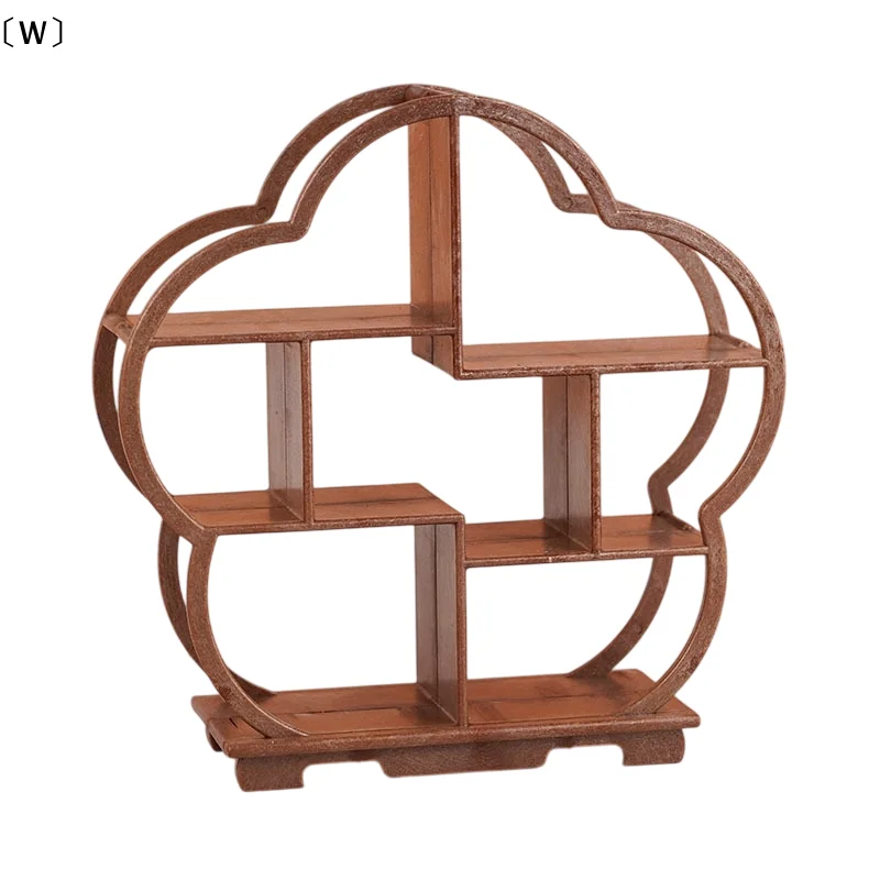 〔W〕1PC Doll House Miniature Wooden Bocage Mini Display Stand Model Toys Home Desktop Scene Decoration DIY Accessories〔Winter1〕