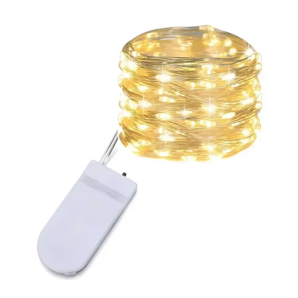 5M LED étanche chaîne lumières fil de cuivre fée lumières à piles bricolage fête de mariage décoration de noël lumières chaîne